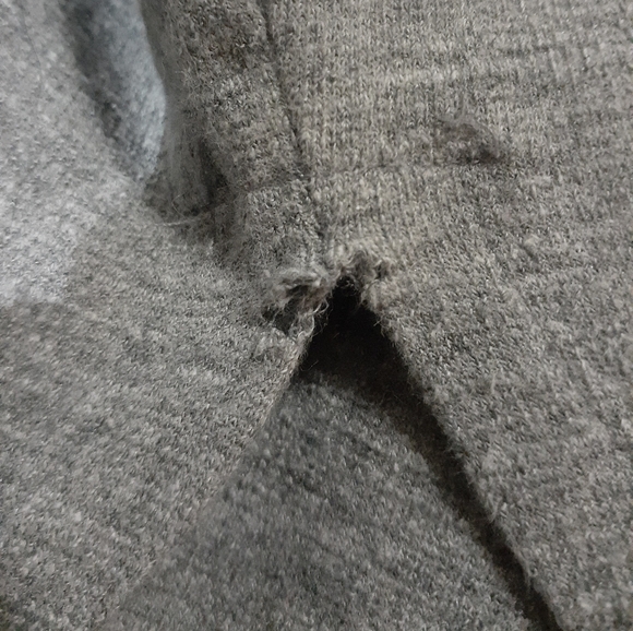 Merona Women's Sweater Gray 3/4 Sleeve Fleece Rounded Hem Size XXL - Picture 5 of 5